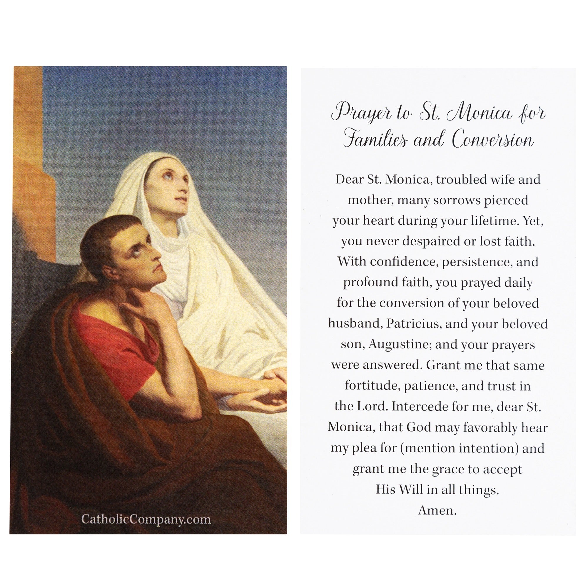 St. Monica Prayer Card for Conversion