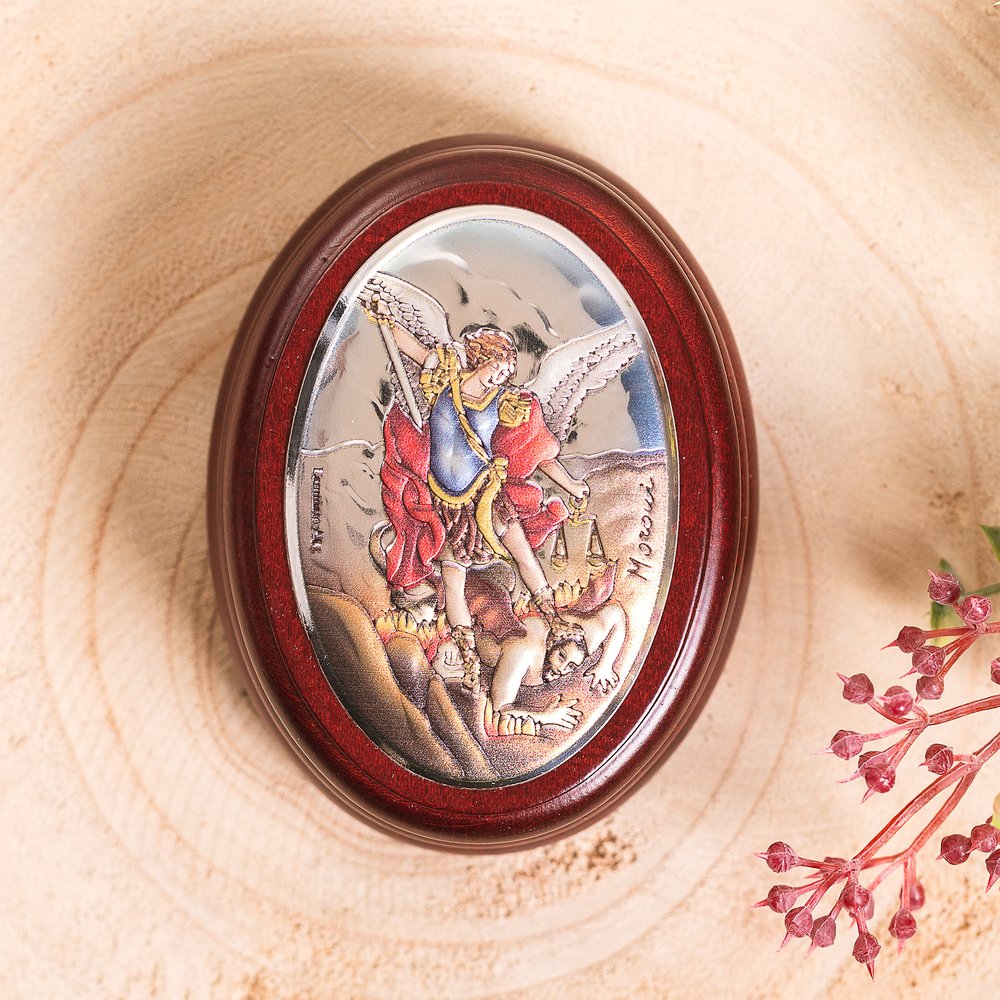 Italian St. Michael Rosary Box & Rosary Set