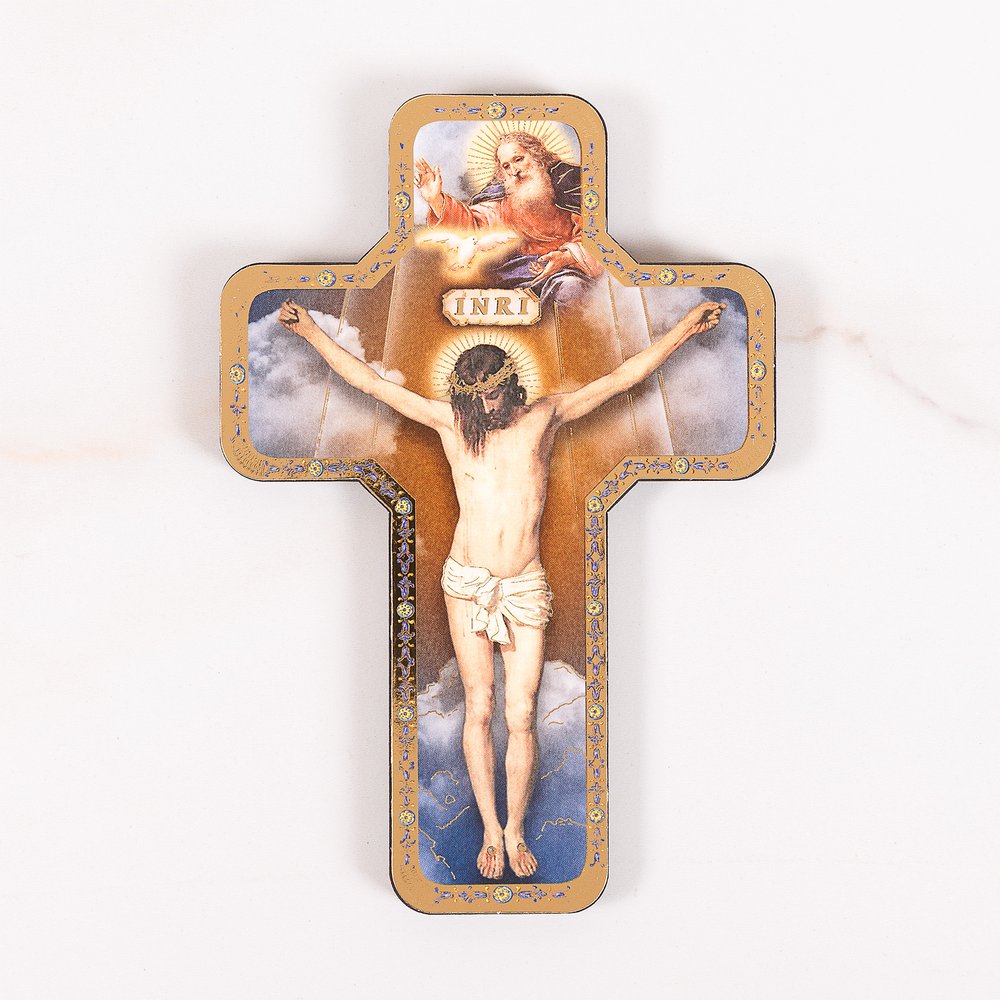 Holy Trinity Wall Crucifix - 7"