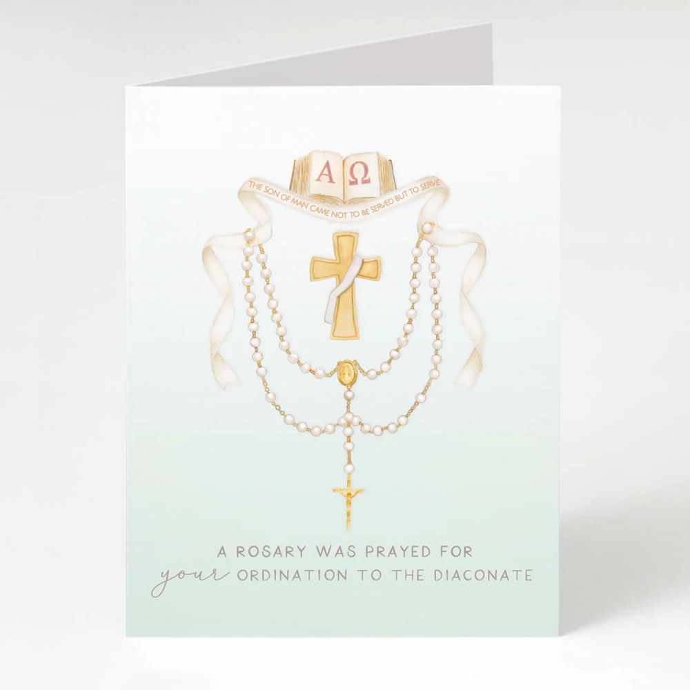 I Prayed a Rosary for Your Diaconate Ordination Greeting Card