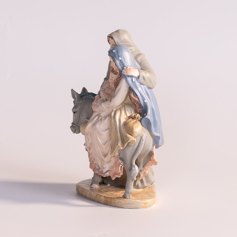 Holy Family with Donkey Figurine - 5.25"