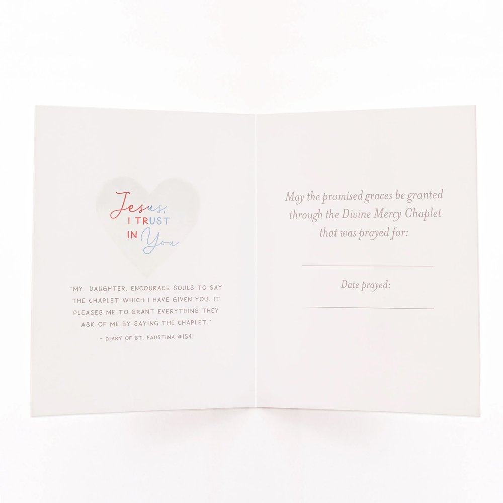 I Prayed a Divine Mercy Chaplet for You Greeting Cards (4 Pack)