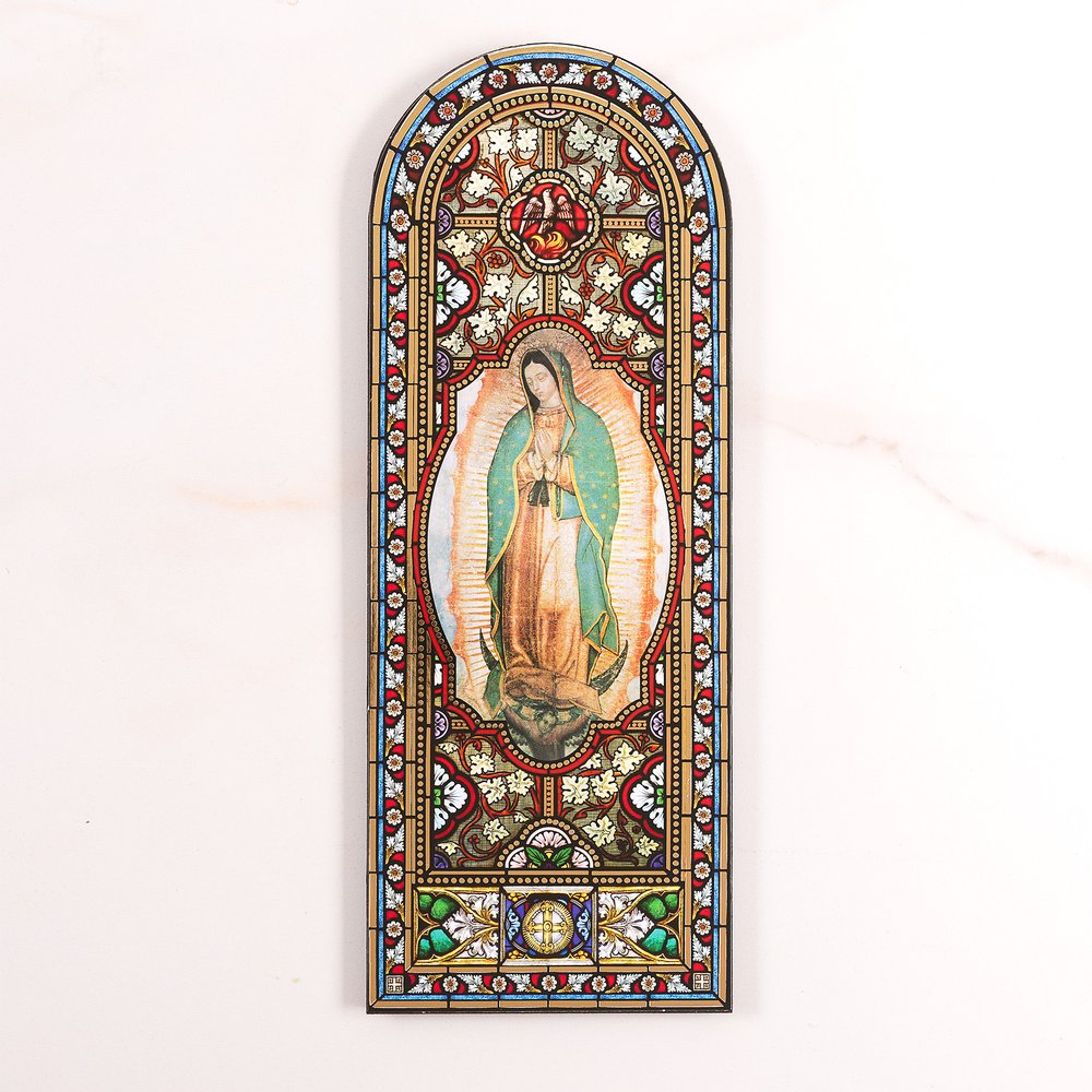 Cathedral Window Our Lady of Guadalupe Plaque