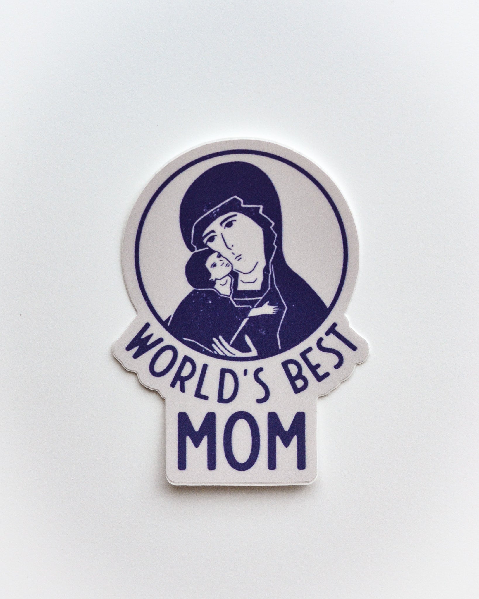 World's Best Mom Blessed Mother Vinyl Sticker