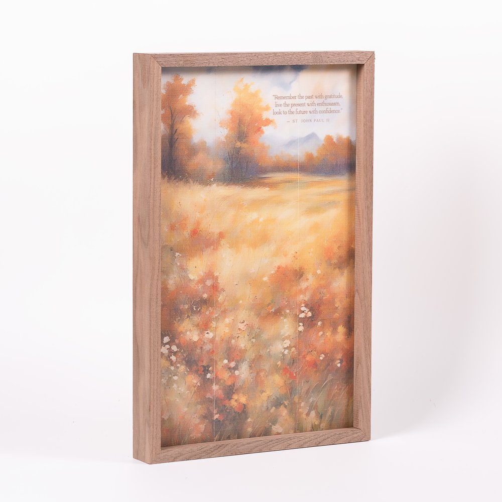 St. Pope John Paul II Gratitude Enthusiasm Confidence Quote Framed Art - 10" x 16"