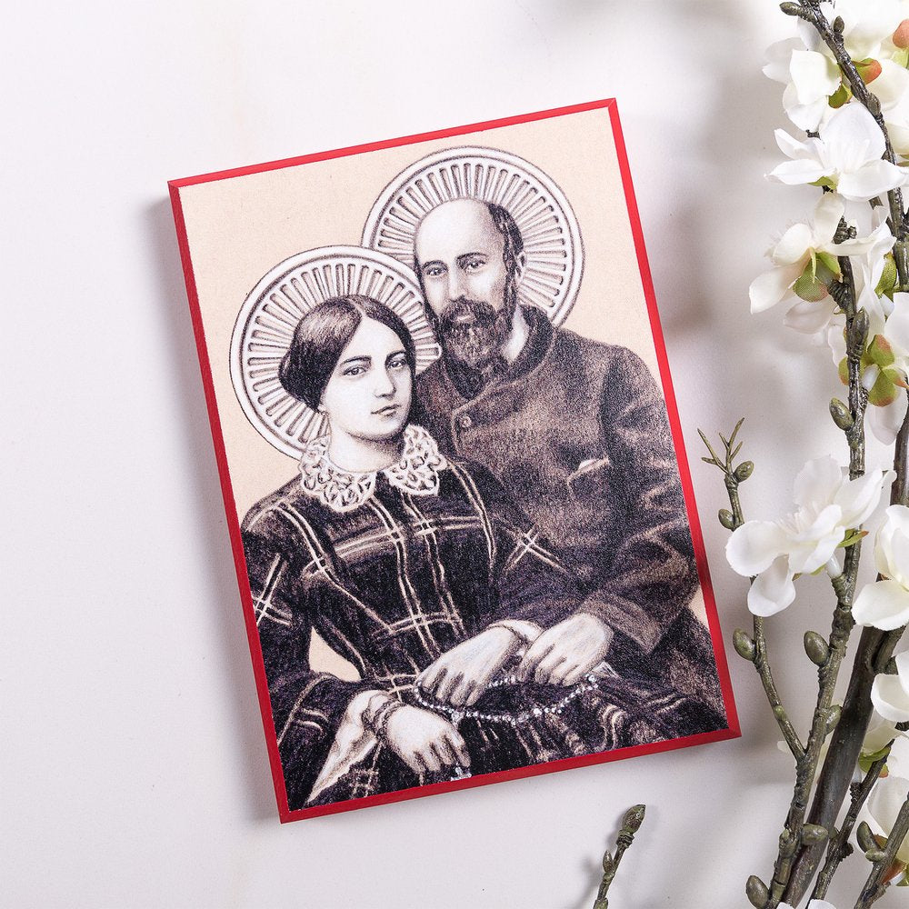 Sts. Louis & Zelie Martin Sepia Tone Wall Plaque