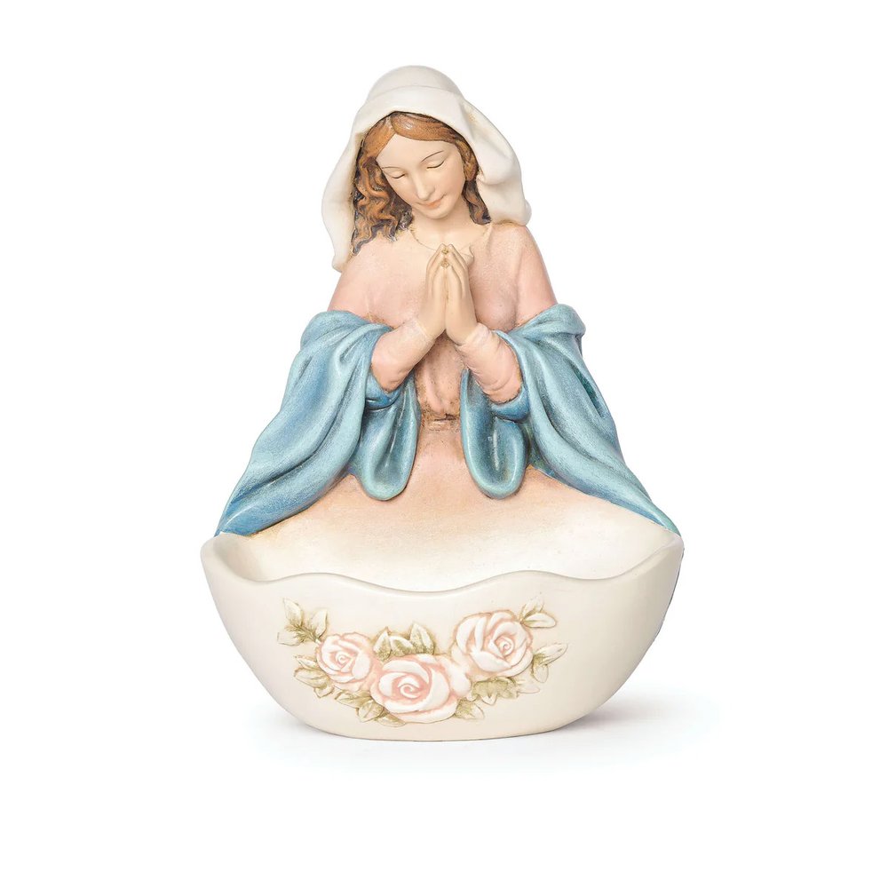Praying Madonna Rosary Holder Statue - 5.25"