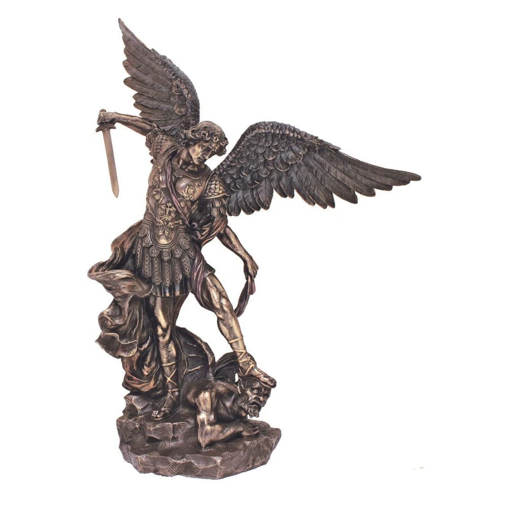 St. Michael Cold Cast Bronze Statue - 21"