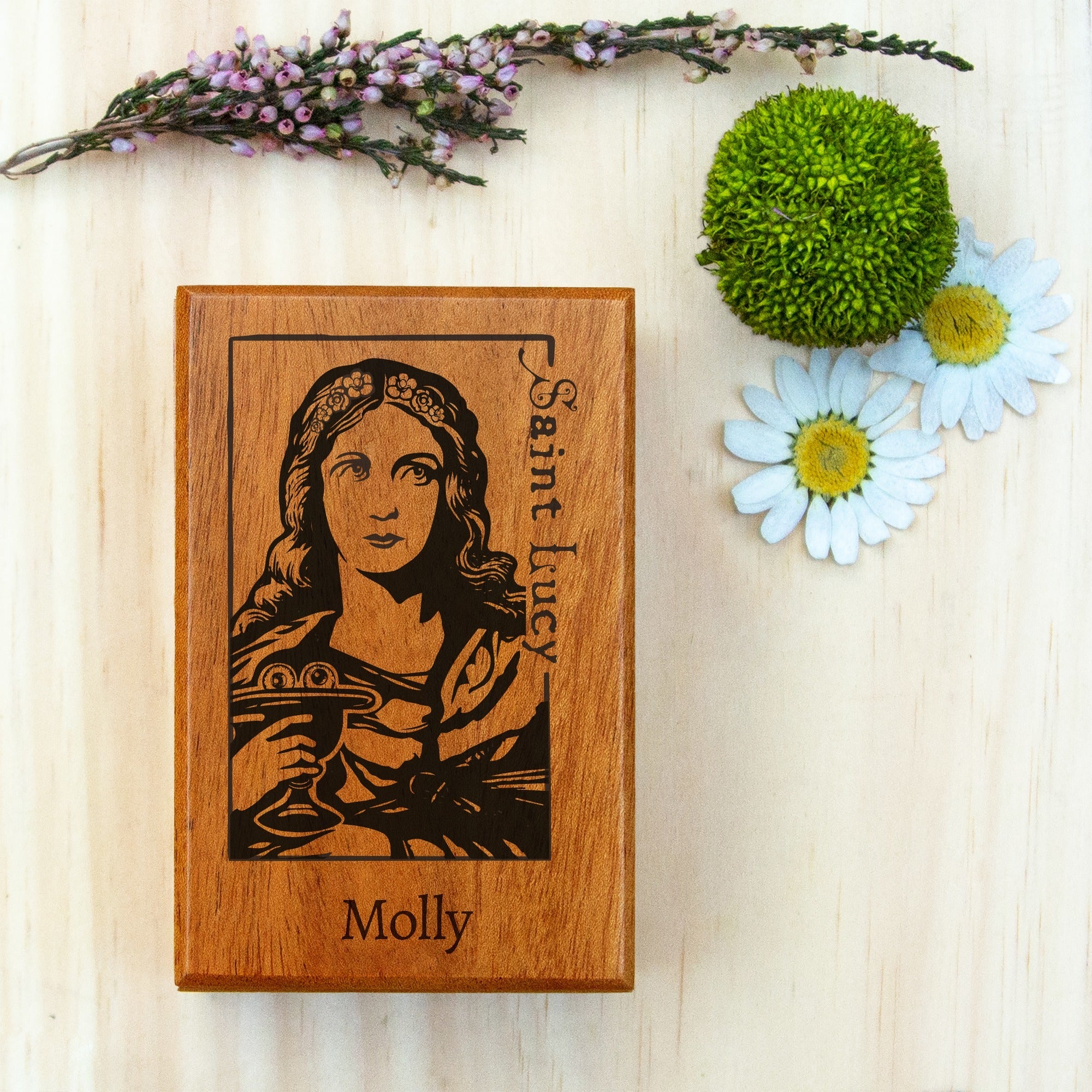 Personalized St. Lucy Keepsake Box