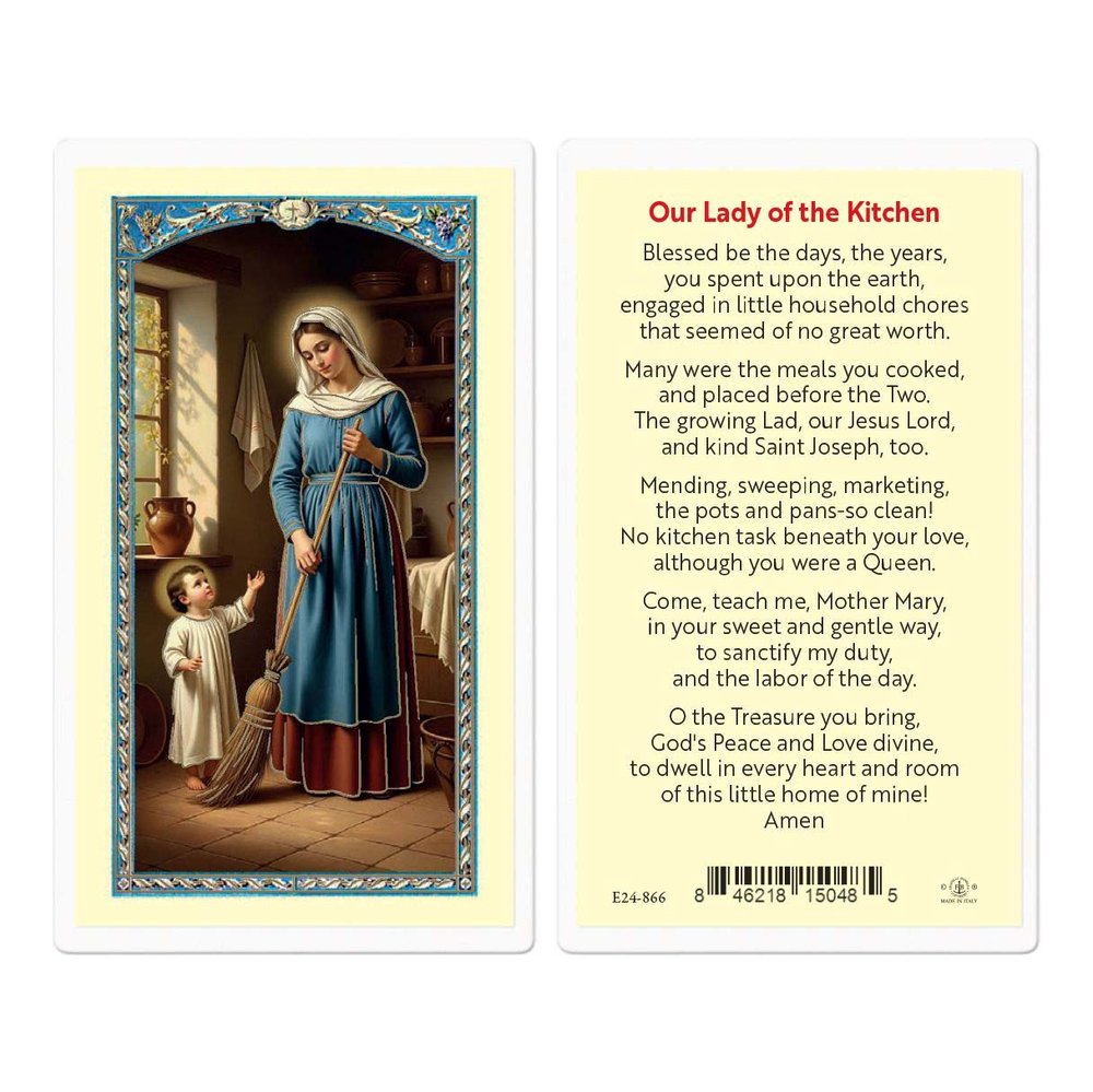 Our Lady of the Kitchen Prayer Card
