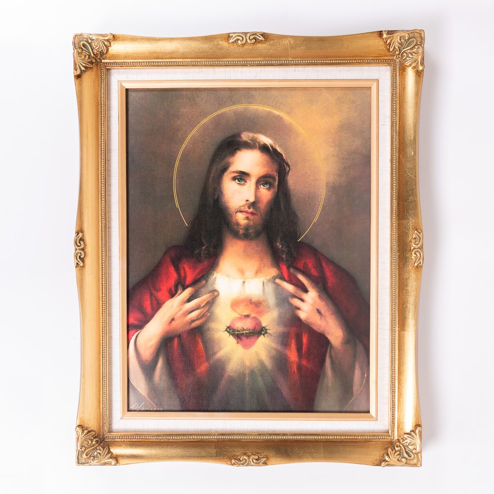 Sacred Heart of Jesus Gold Framed Print - 16" x 20"