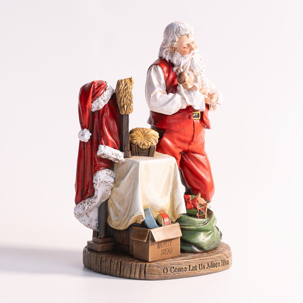 Adoring Santa Figurine