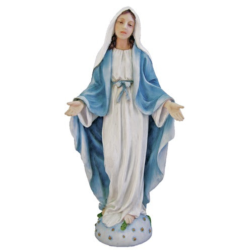 Hand Painted Our Lady Of Grace Statue - 8"