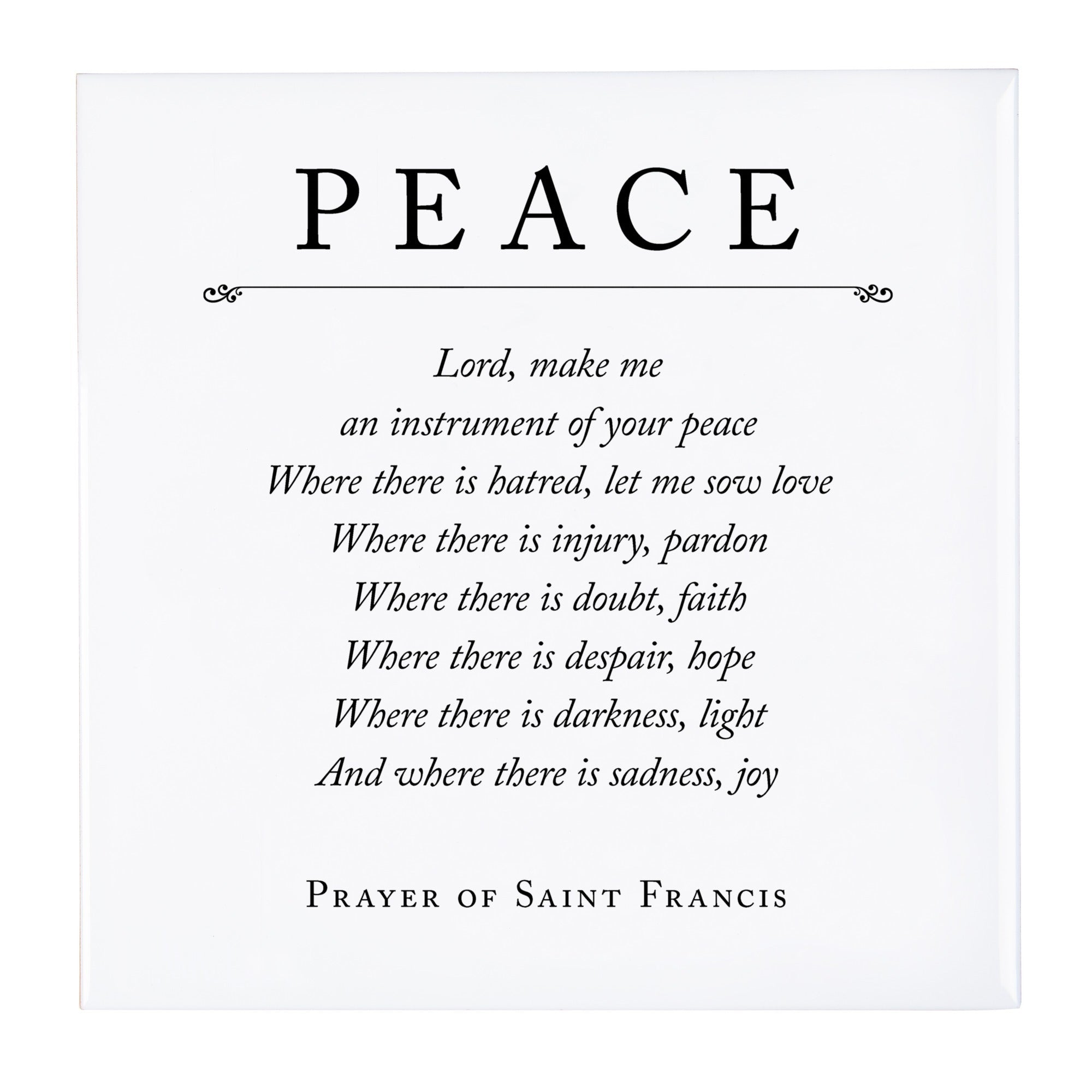 Prayer of St. Francis Tile