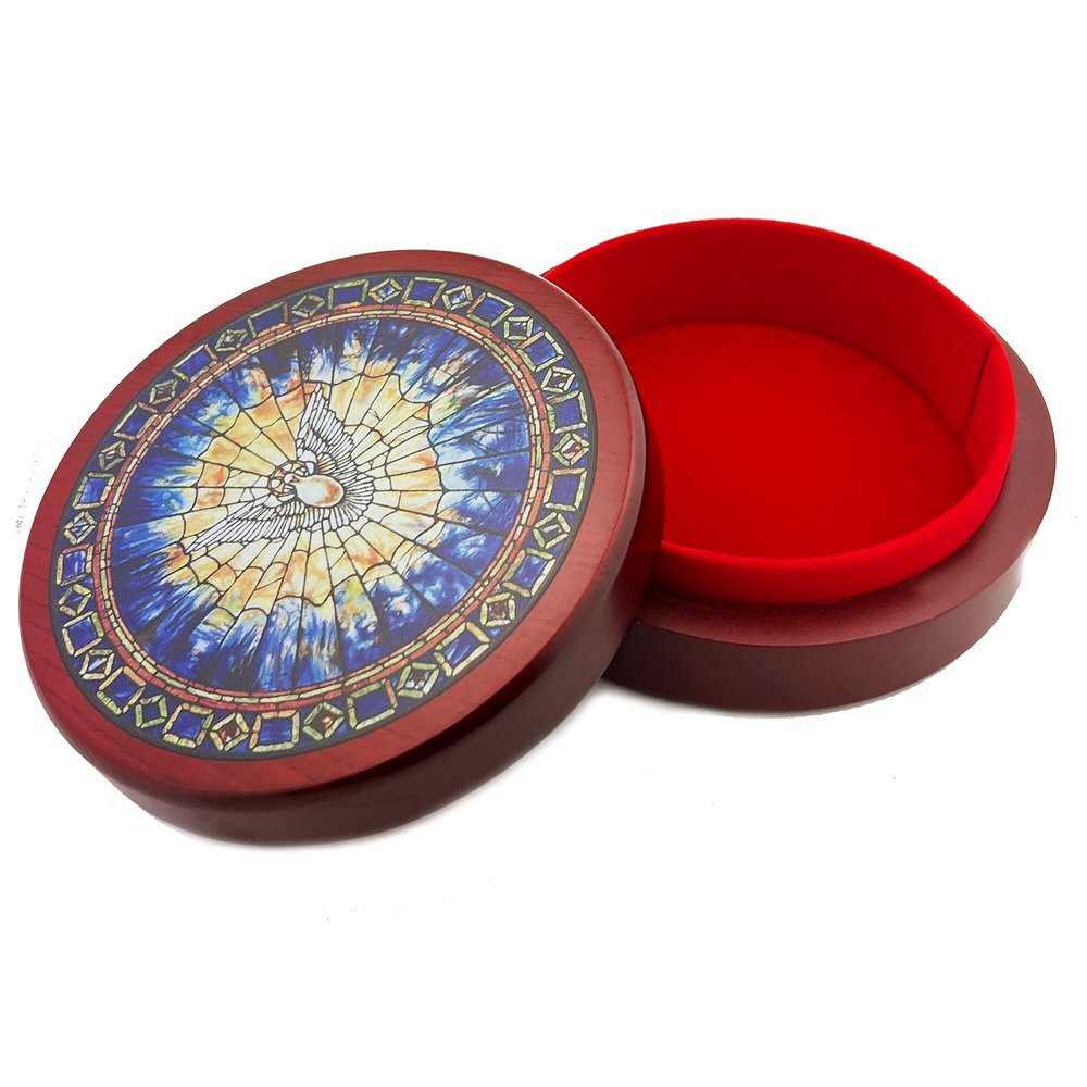 Holy Spirit Window Wooden Keepsake Box