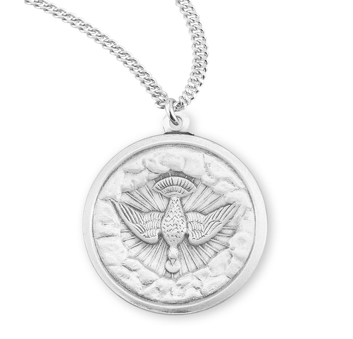 Sterling Silver Descending Dove Holy Spirit  Necklace