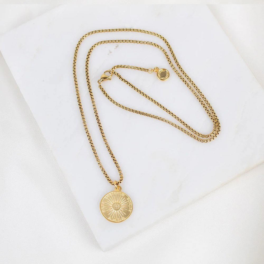 Holy Face Seek Him Necklace - 18" or 24" Chain