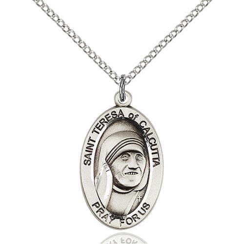 Sterling Silver Saint Teresa of Calcutta Pendant
