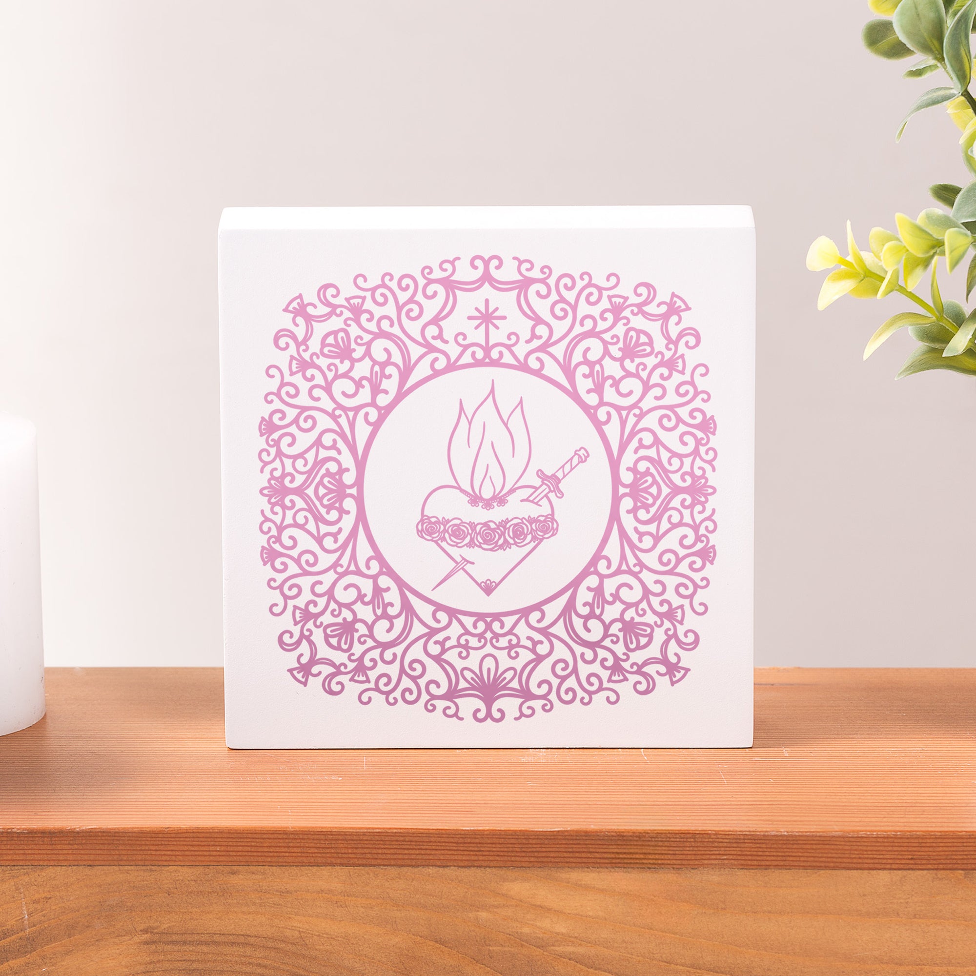 Immaculate Heart of Mary Filigree Block