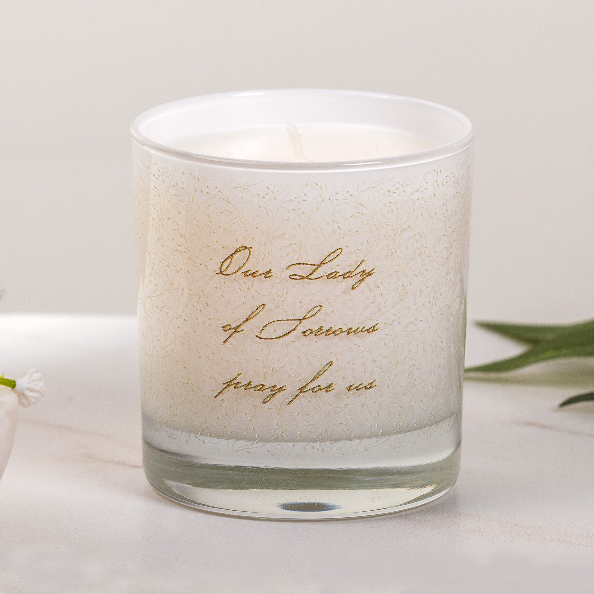 Our Lady of Sorrows Toile Candle