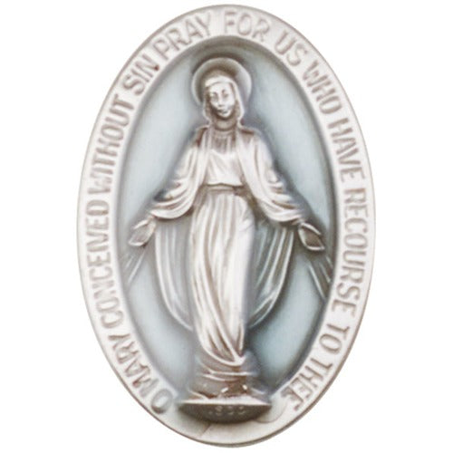 Antique Silver Miraculous Visor Clip