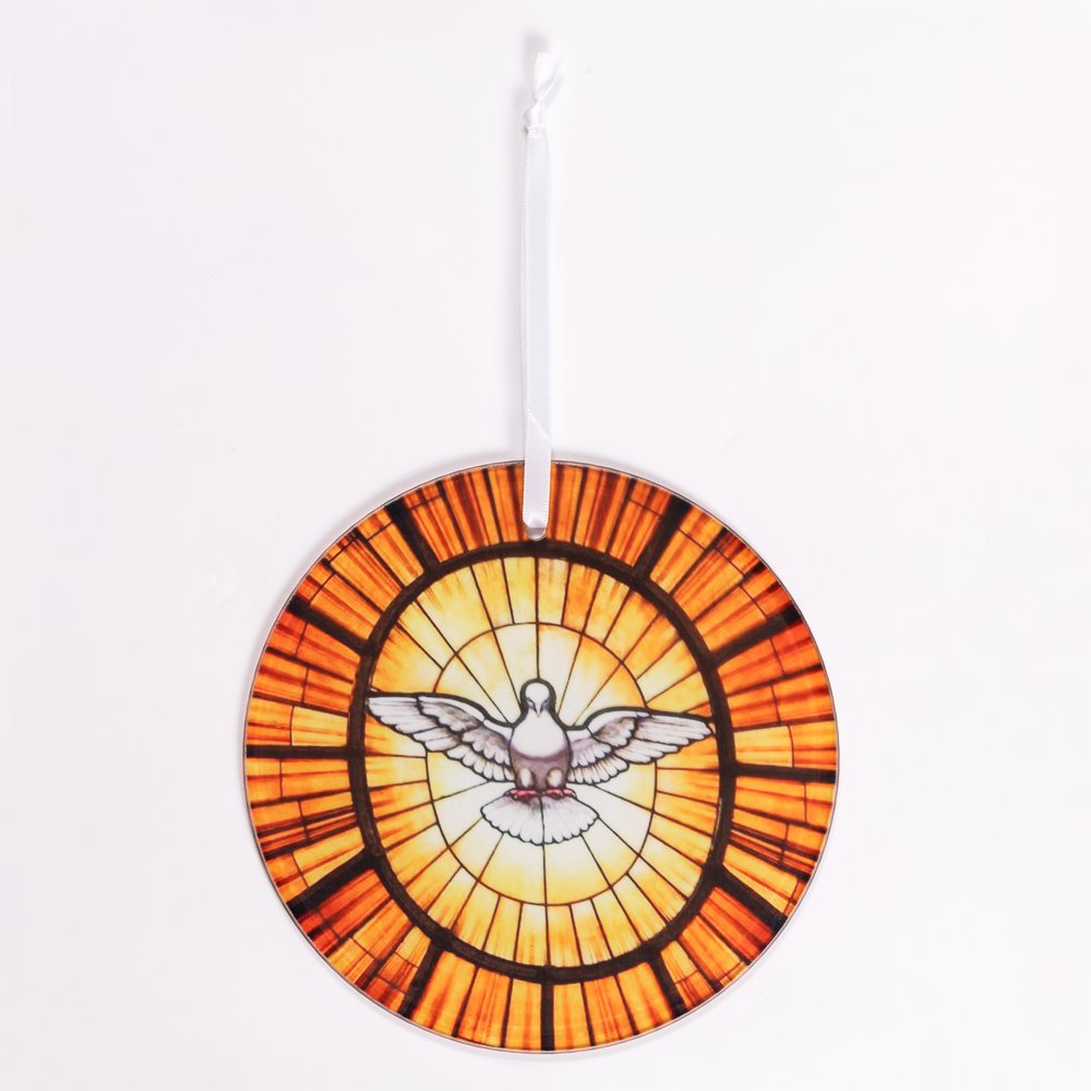 St. Peter's Basilica Dove Window Glass Suncatcher - 6"