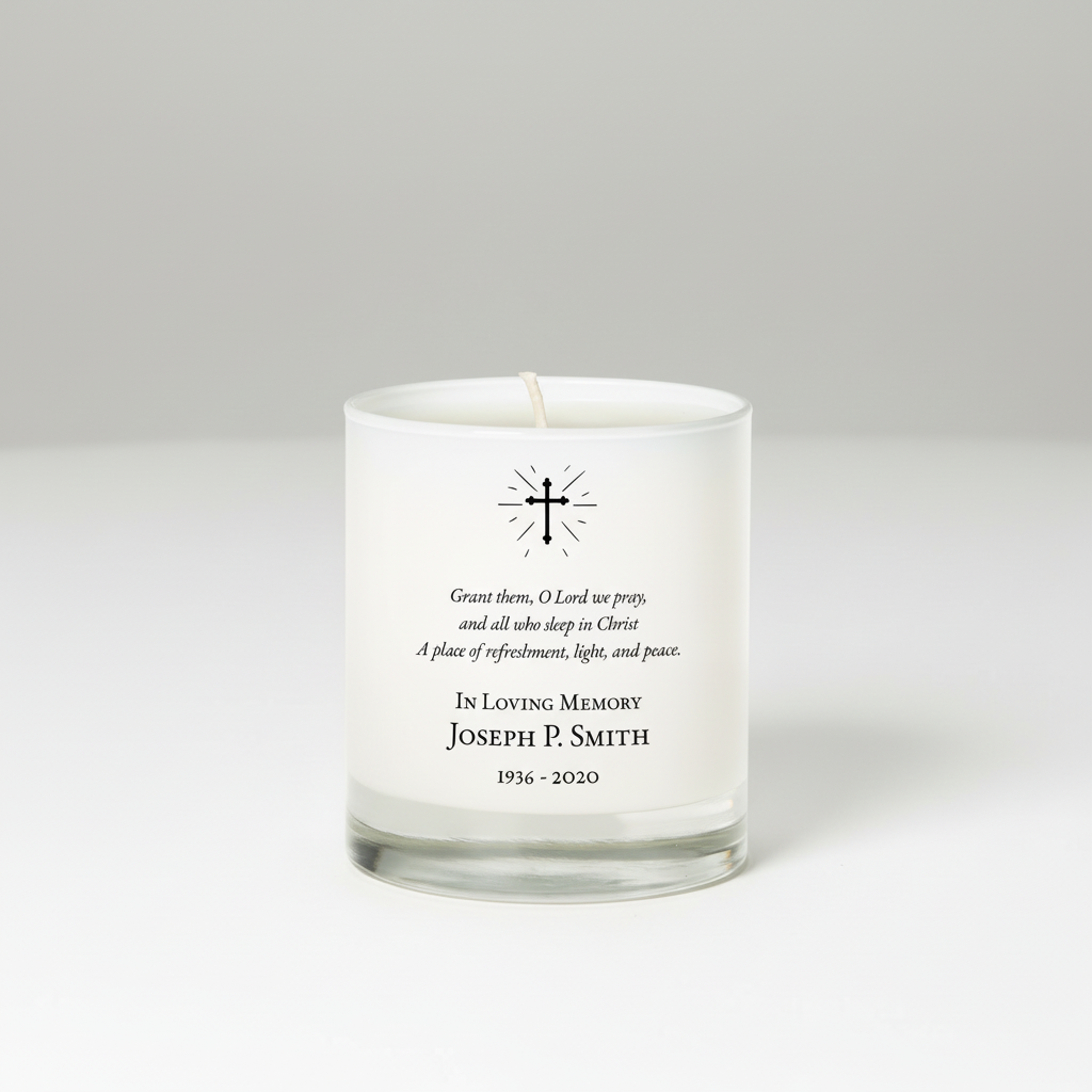 Personalized Memorial Prayer Candle