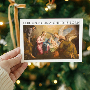 Personalized For Unto Us A Child is Born Photo Christmas Cards