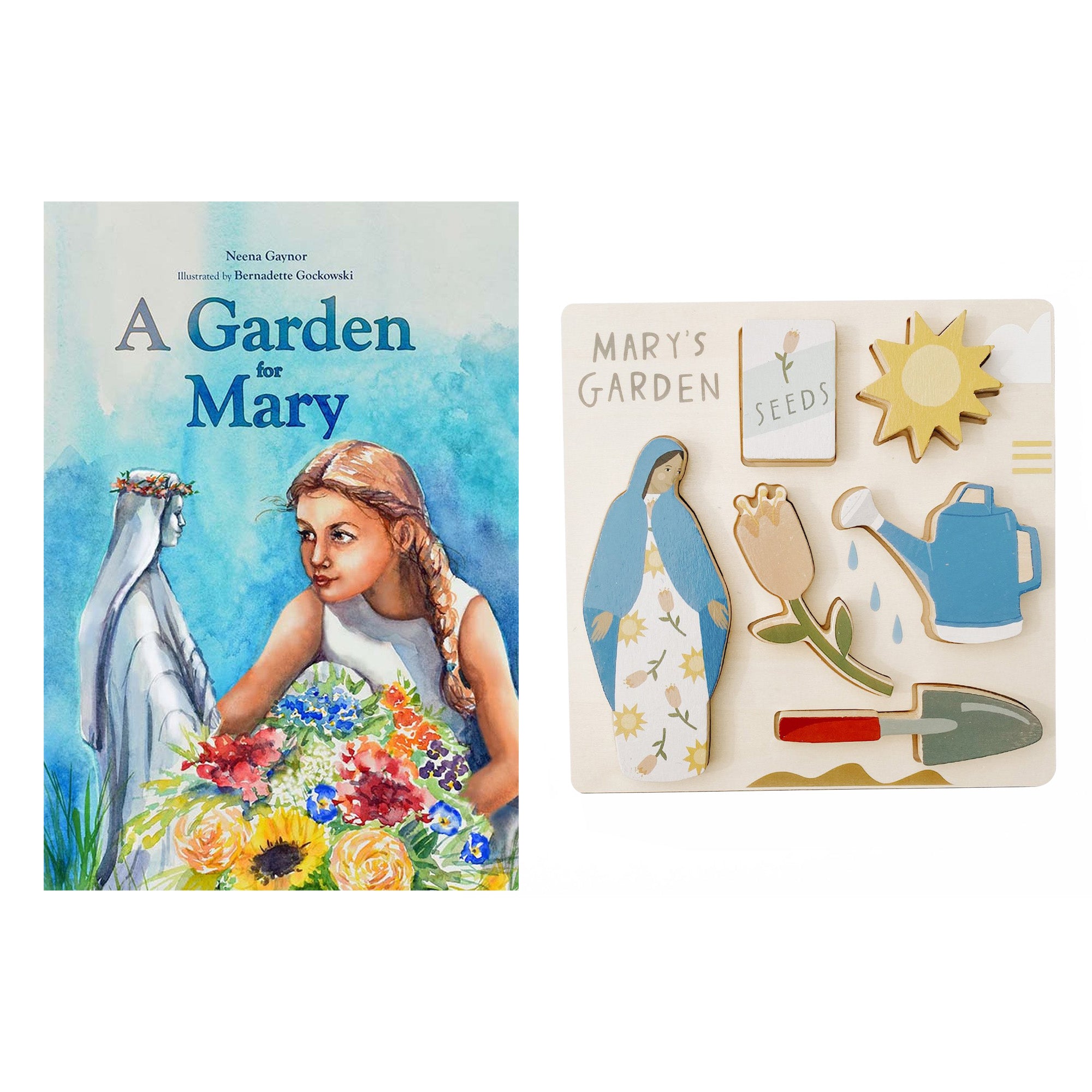 A Garden for Mary & Mary's Garden Wooden Puzzle (2 Gift Set)
