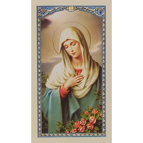 Prayer to Immaculate Virgin - Prayer Card