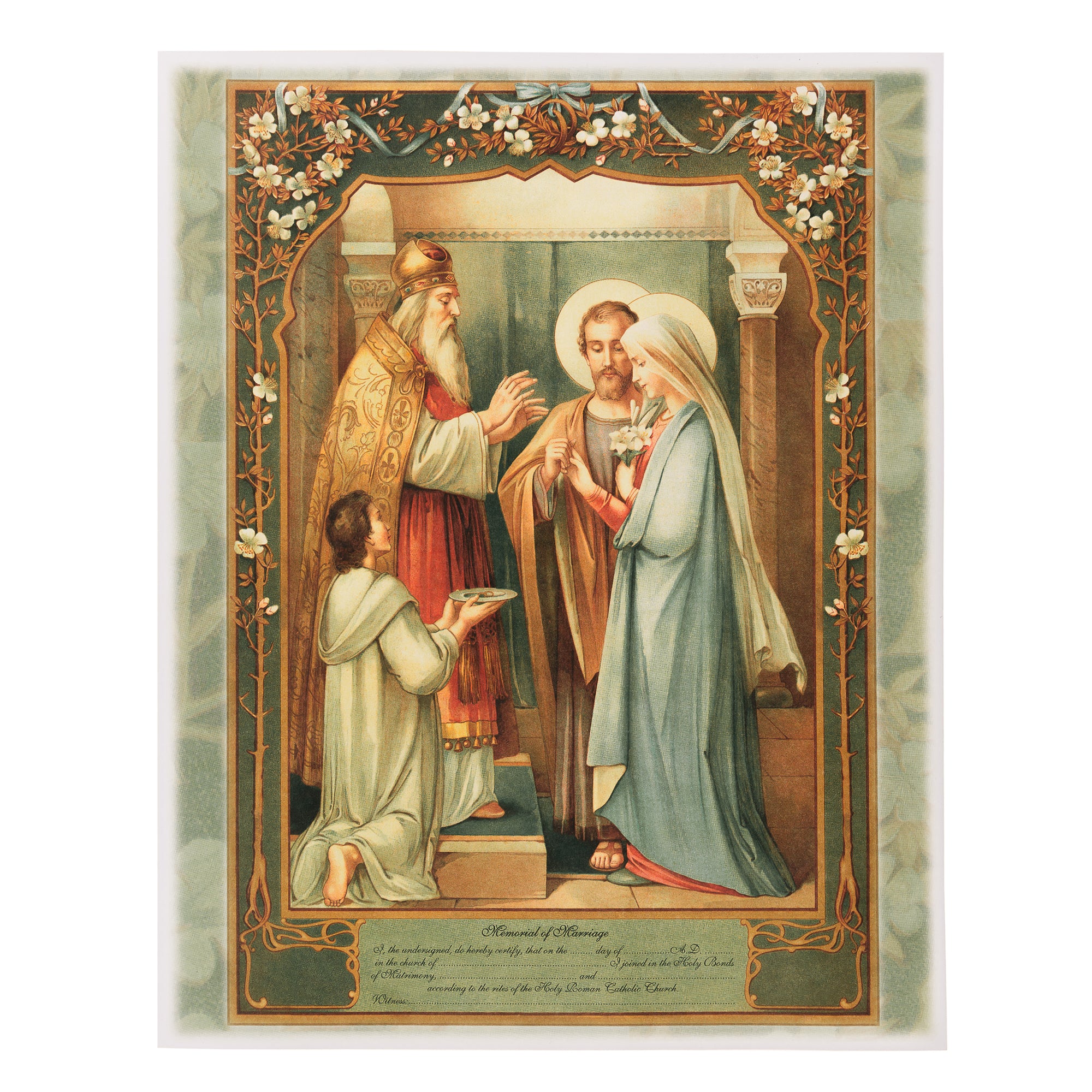 Heirloom Gold Framed Holy Matrimony Certificate - 11 x 14