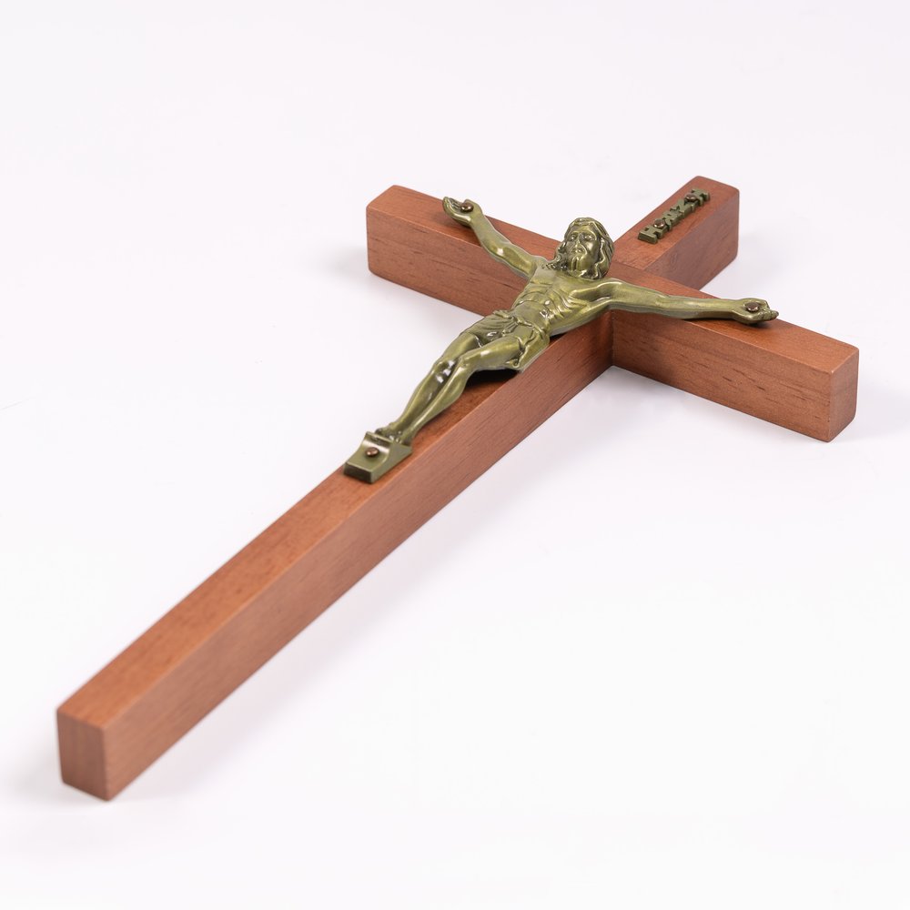 Maple Hardwood Crucifix - 10"