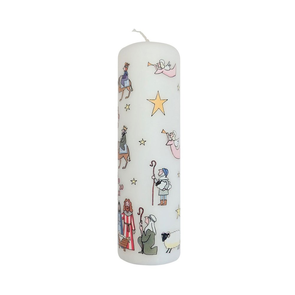 Nativity Advent Large Pillar Candle (NEW SIZE)