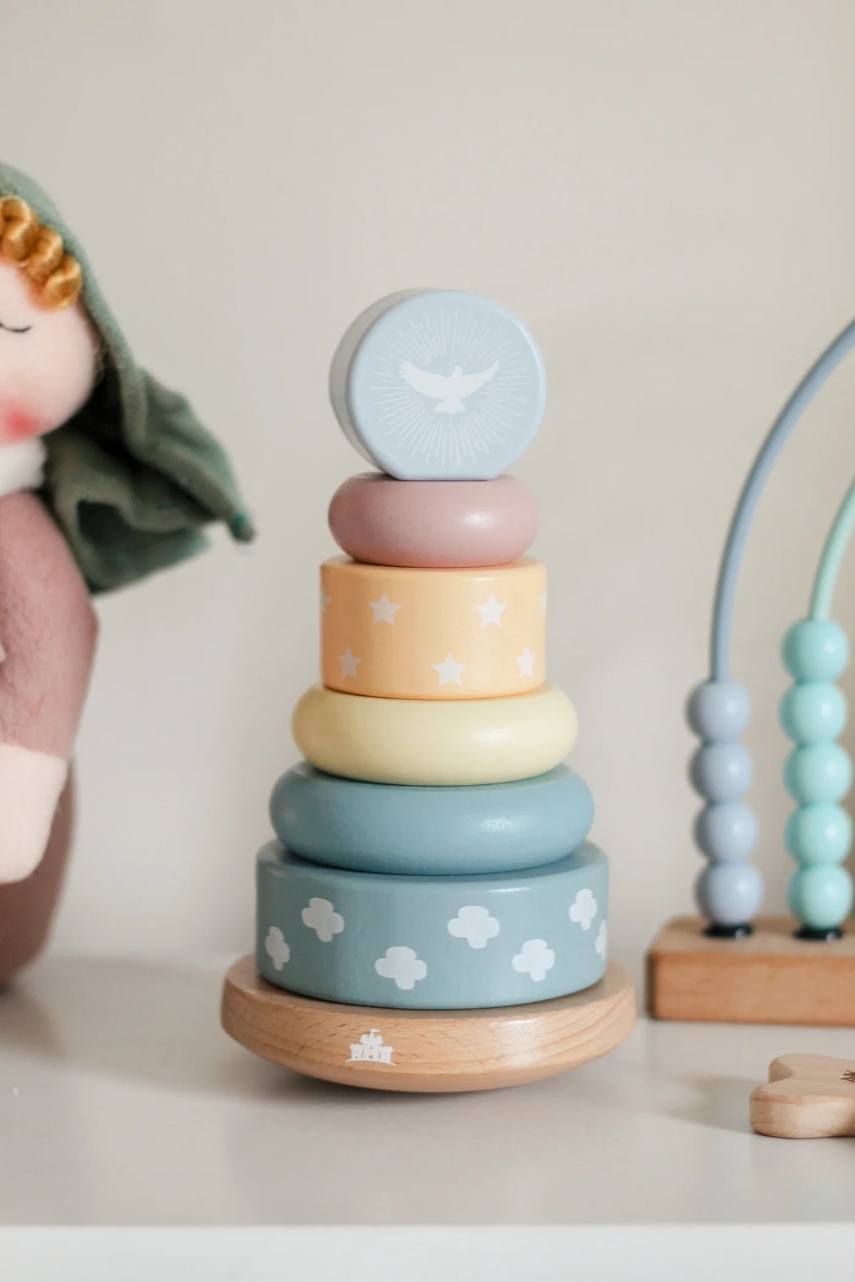 Holy Spirit Wooden Tower Toy
