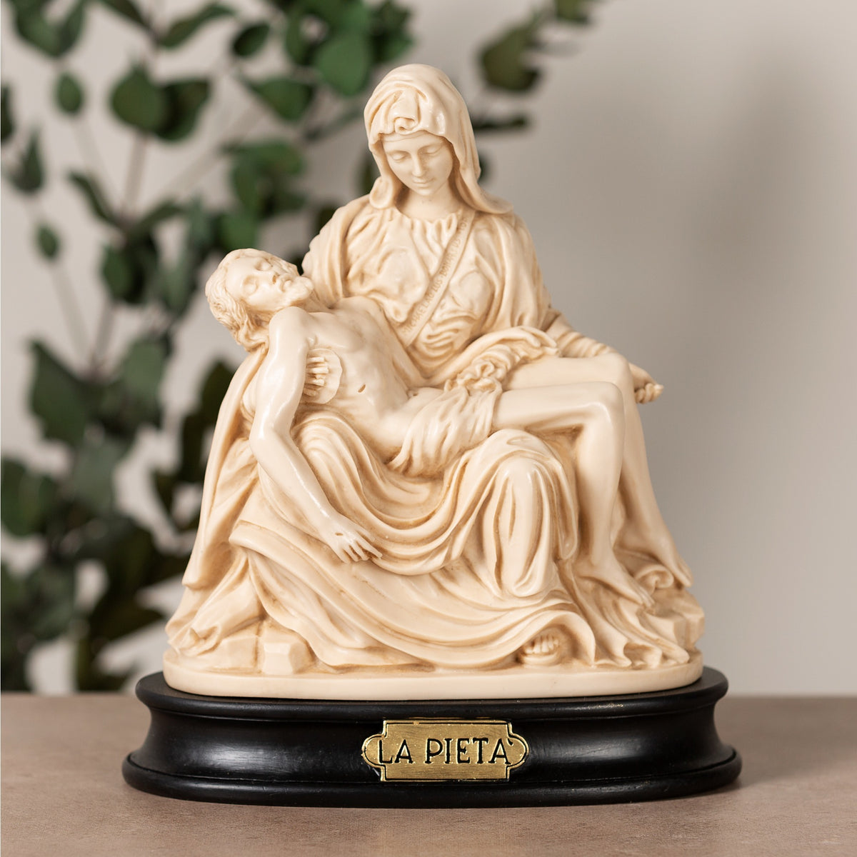 Ivory Pieta Statue on Black Stand | The Catholic Company®