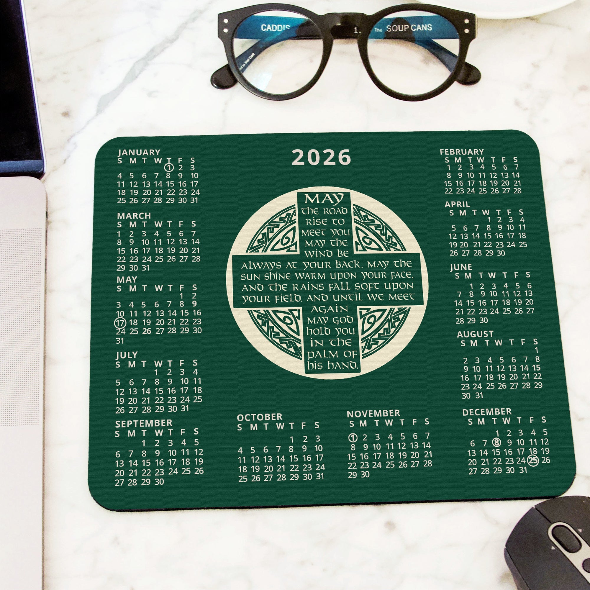 Irish Blessing  Calendar Mousepad