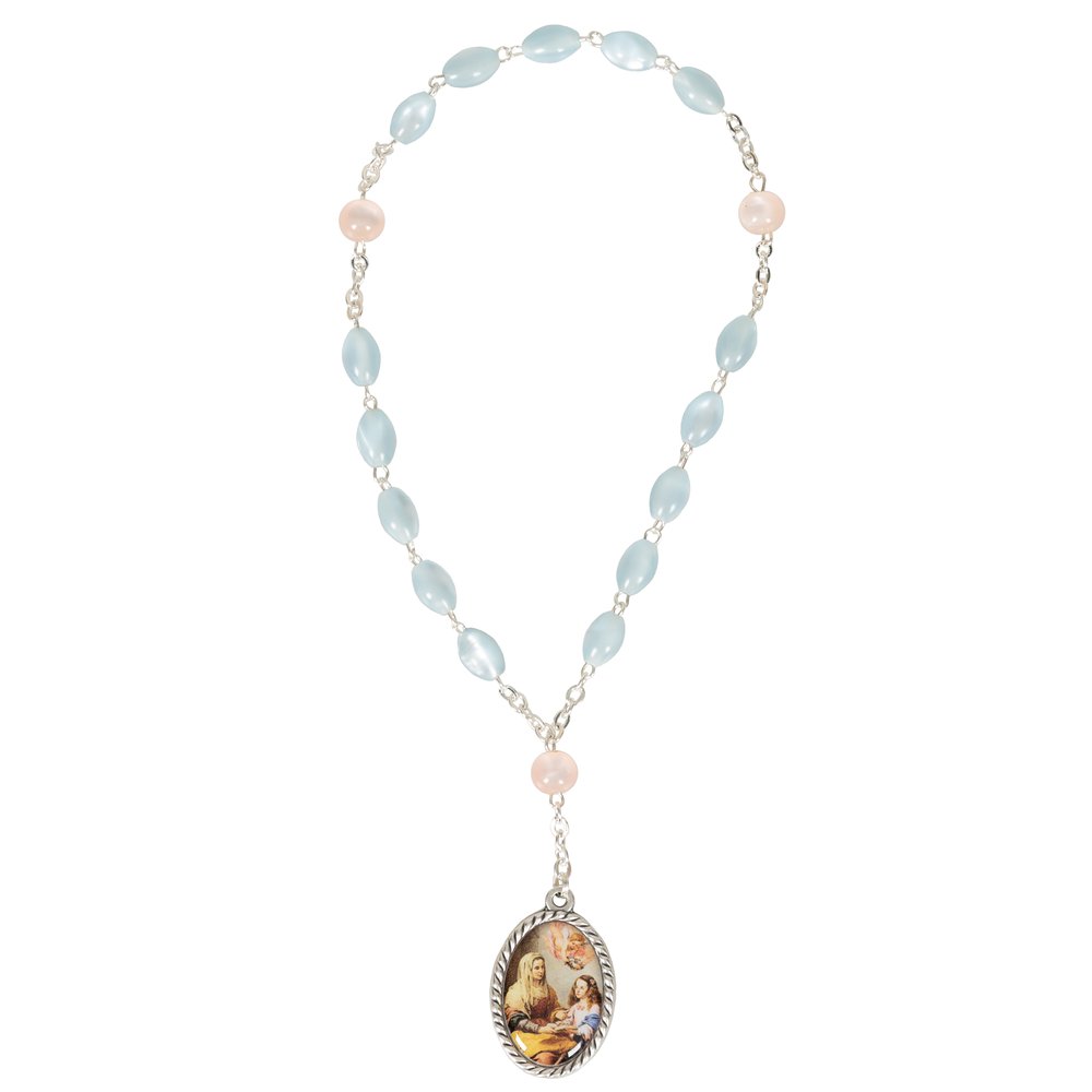 Italian Saint Anne Chaplet with Prayer Leaflet