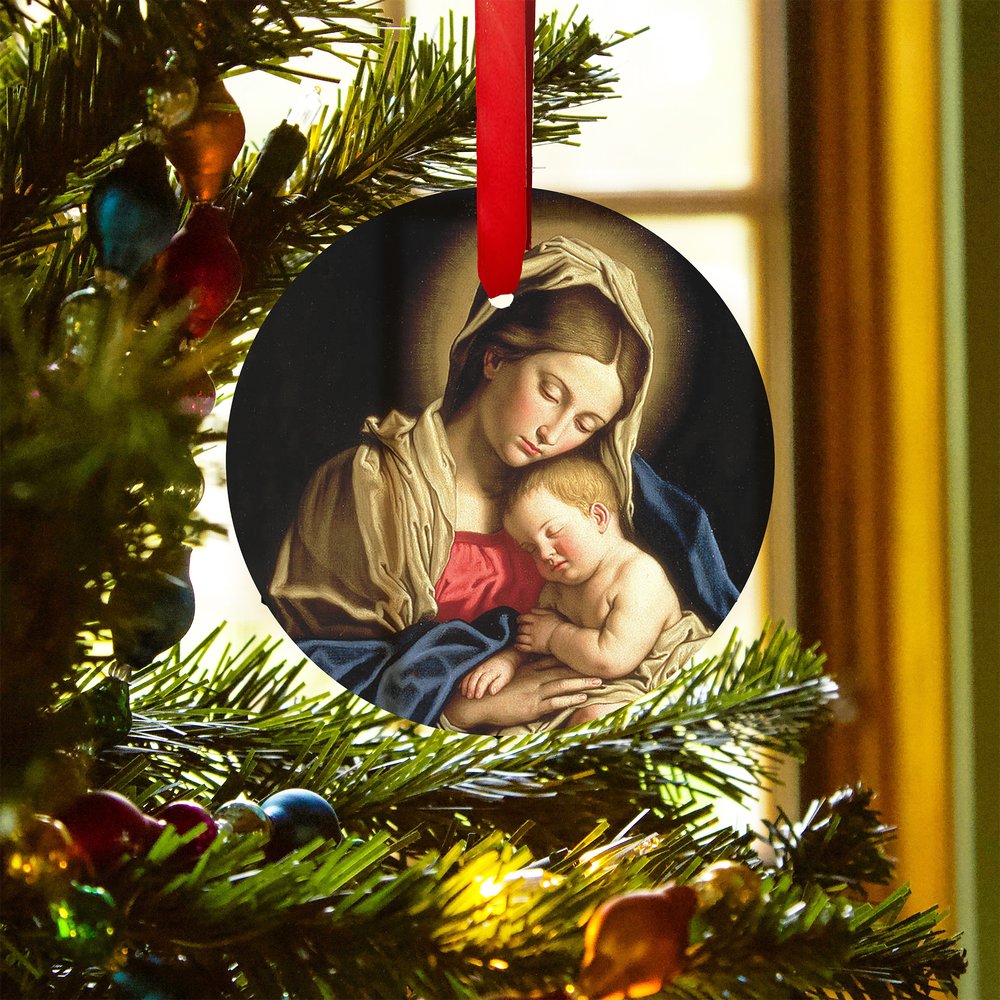 Sassoferrato Madonna and Child Ornament