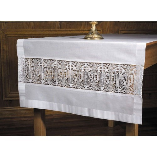 Latin Cross and I HS Lace Altar Frontal