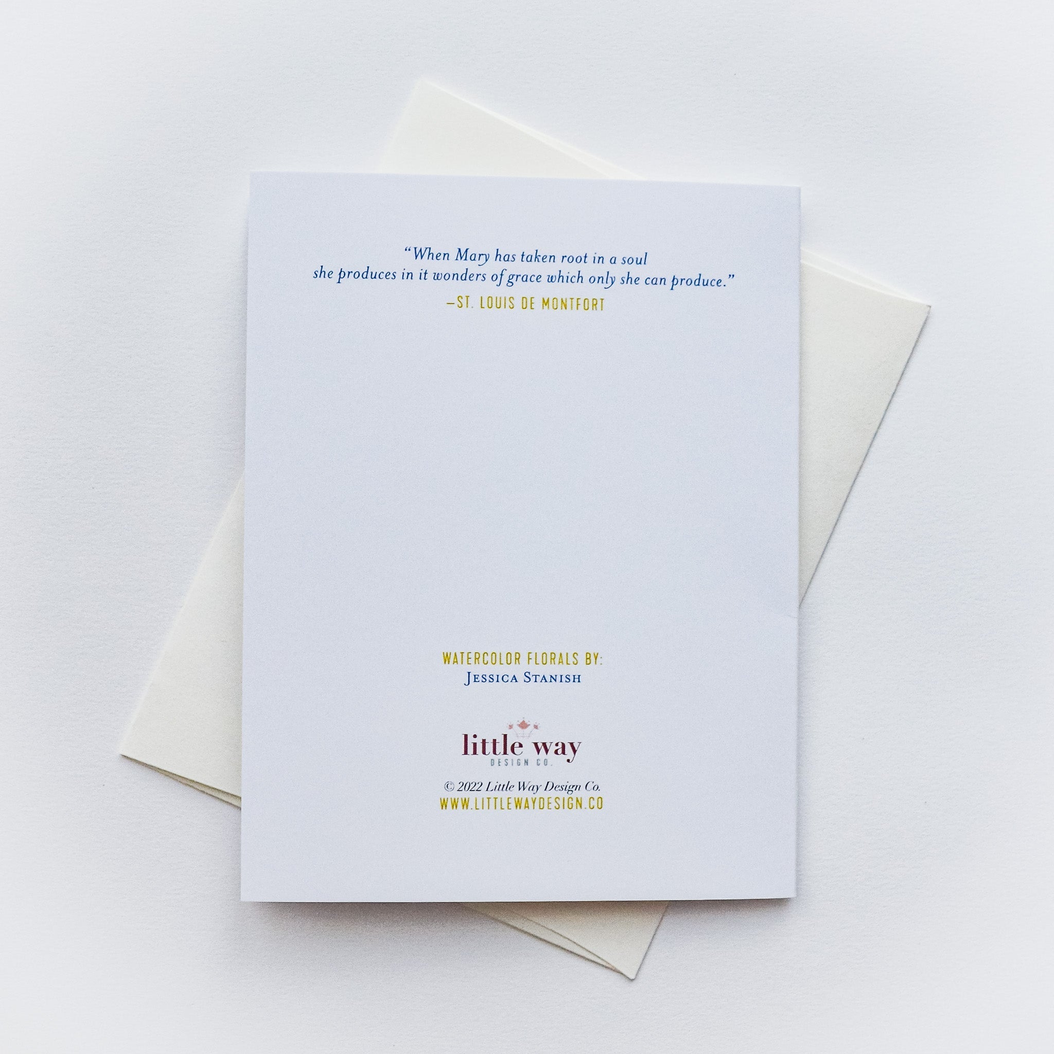 Floral Marian Cross Spiritual Bouquet Greeting Card