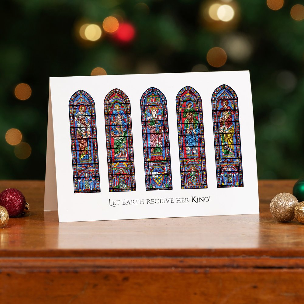 Chartres Stained Glass Christmas Cards - Set of 20