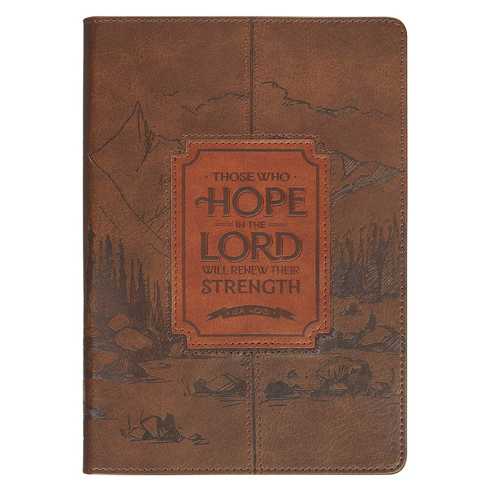 Hope in the Lord Brown Leatherette Journal