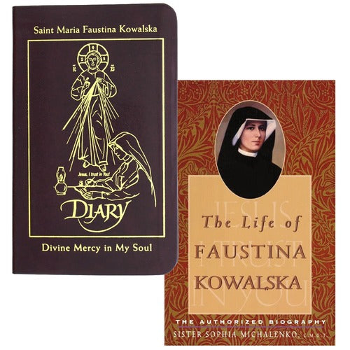 Diary of Saint Maria Faustina Kowalska: Divine Mercy in My Soul & The Life of Faustina Kowalska (2 Book Set)