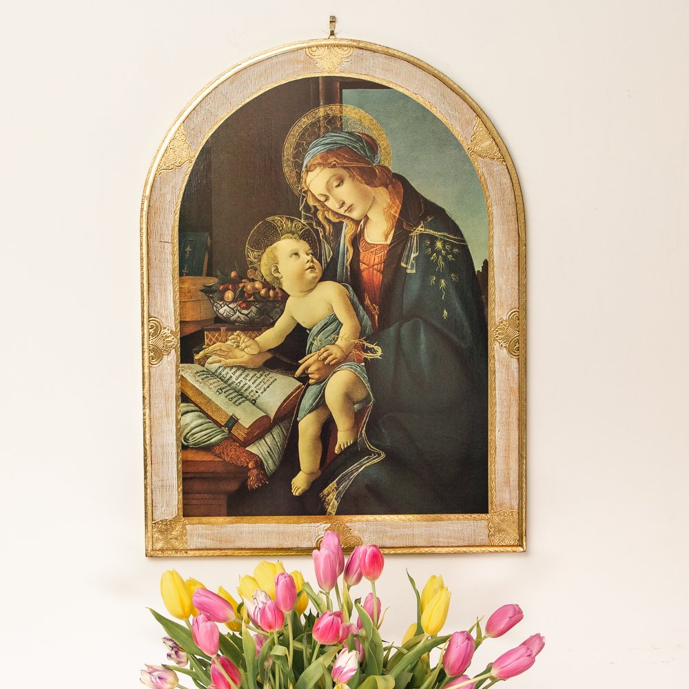 Arched Madonna of the Library Florentine Plaque