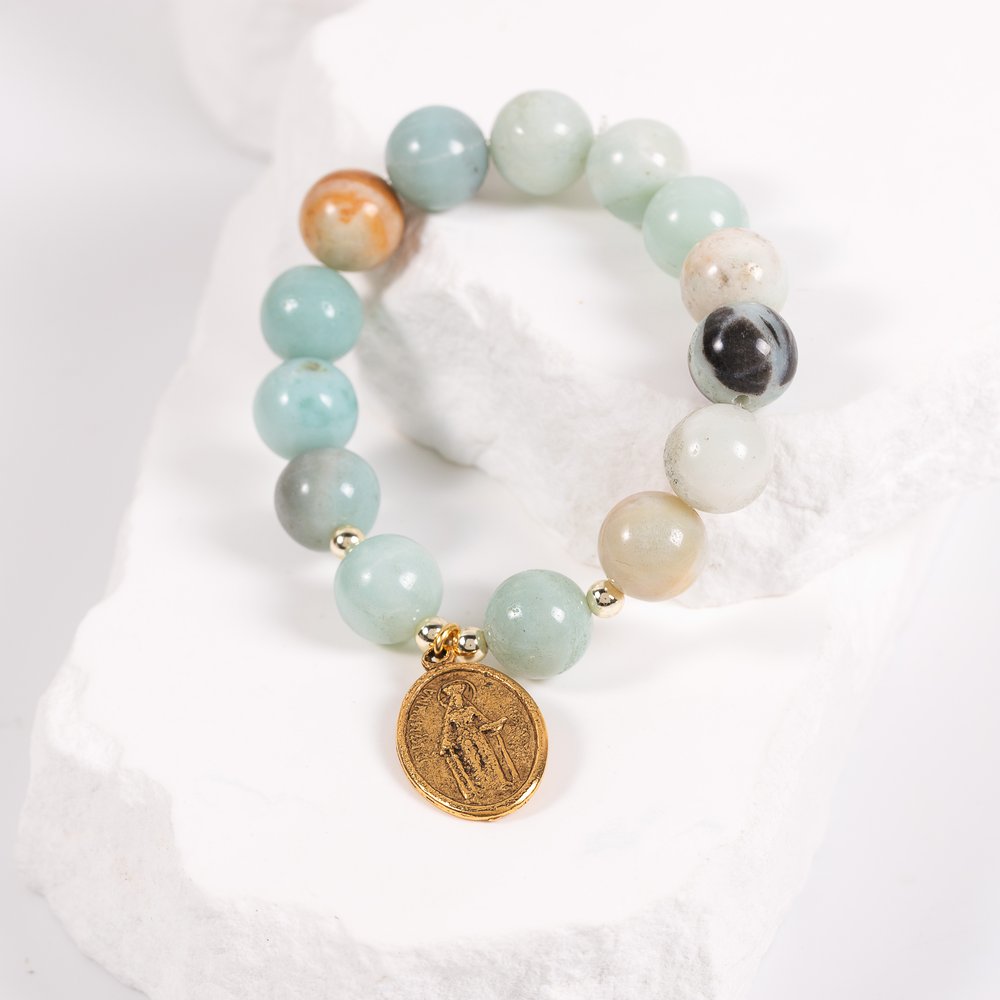 St. Dymphna Amazonite Gemstone Bracelet