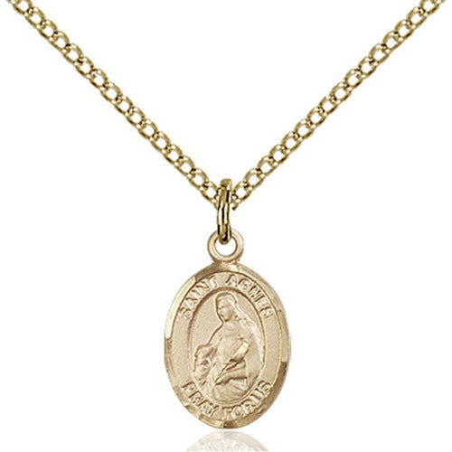 14kt Gold Filled St. Agnes of Rome Petite Pendant
