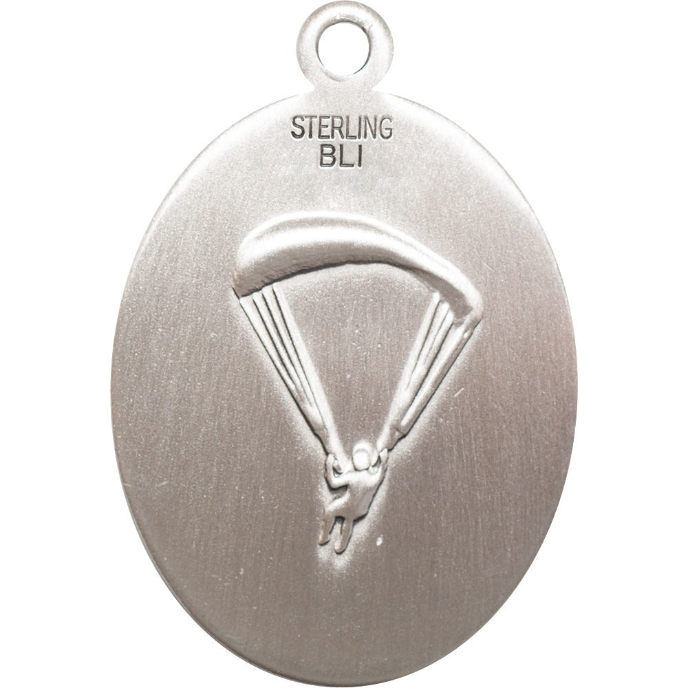 Sterling Silver St. Michael / Paratrooper Pendant w/ chain