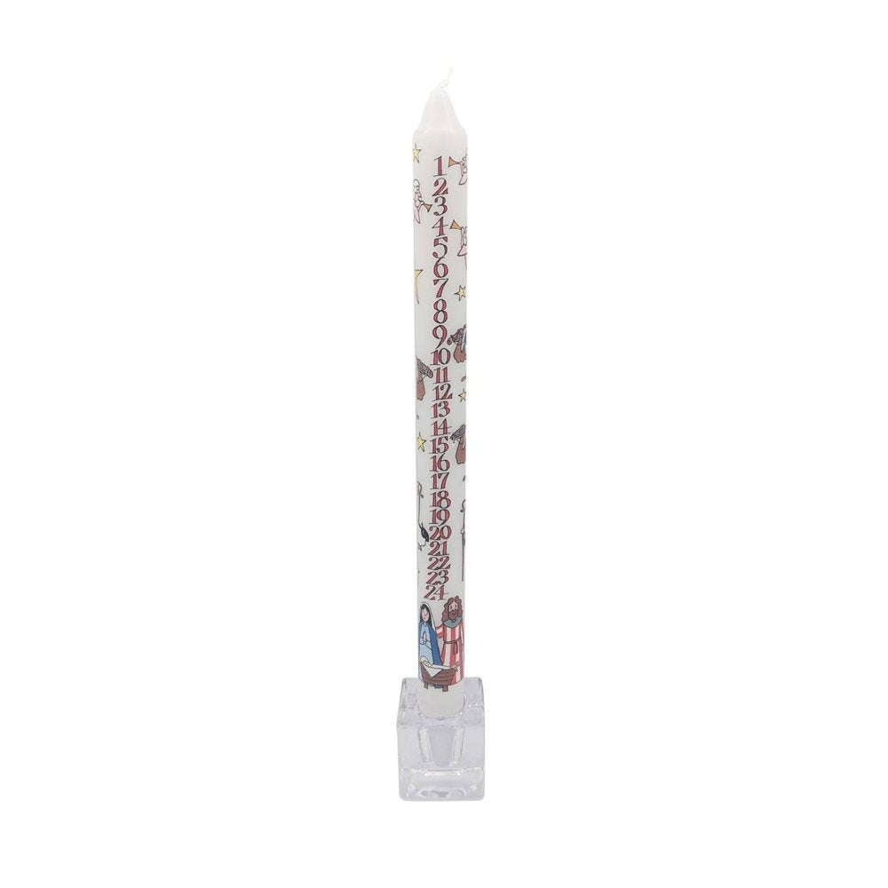 Nativity Illustrated Advent Taper Candle