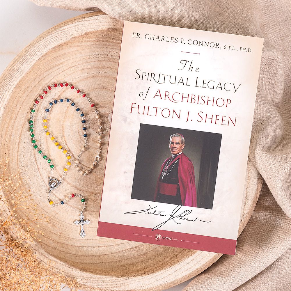 The Spiritual Legacy of Archbishop Fulton J. Sheen Book & World Mission Rosary & Cross Box Gift Set