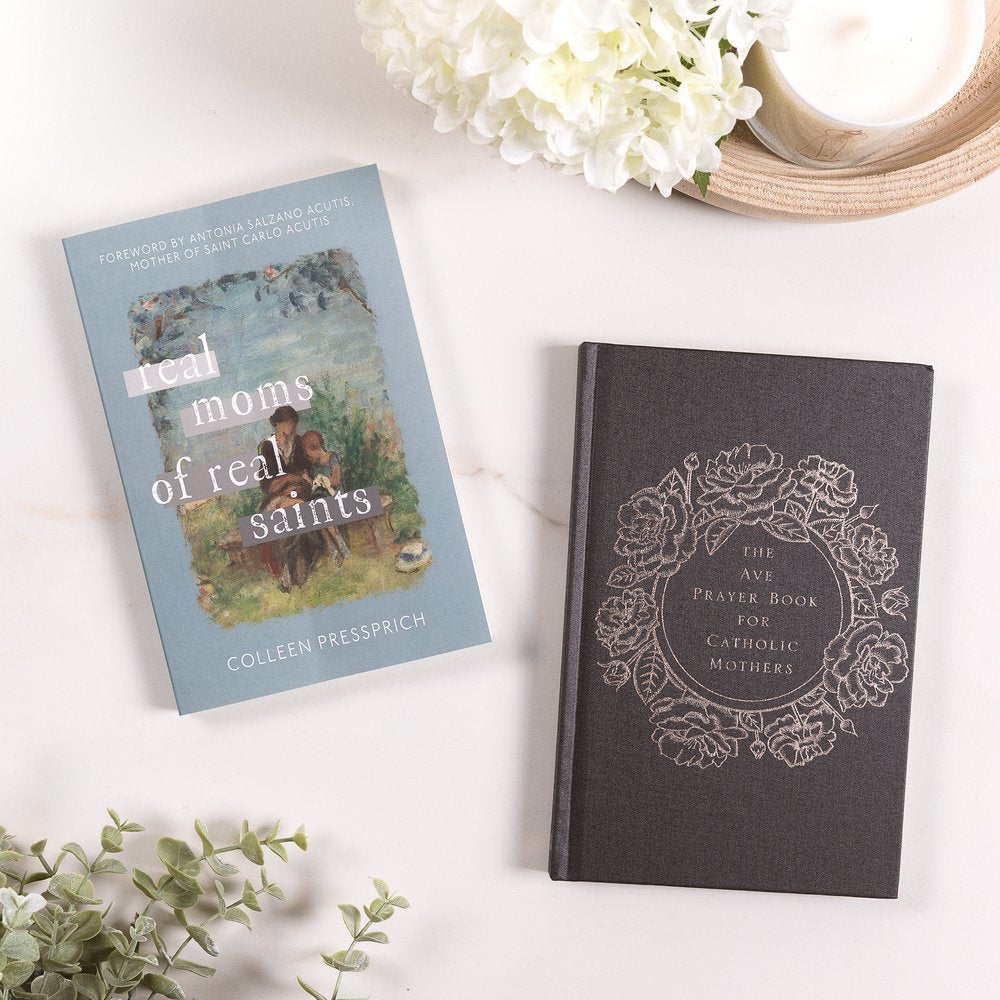 Real Moms of Real Saints & The Ave Prayer Book for Catholic Mothers Book Set